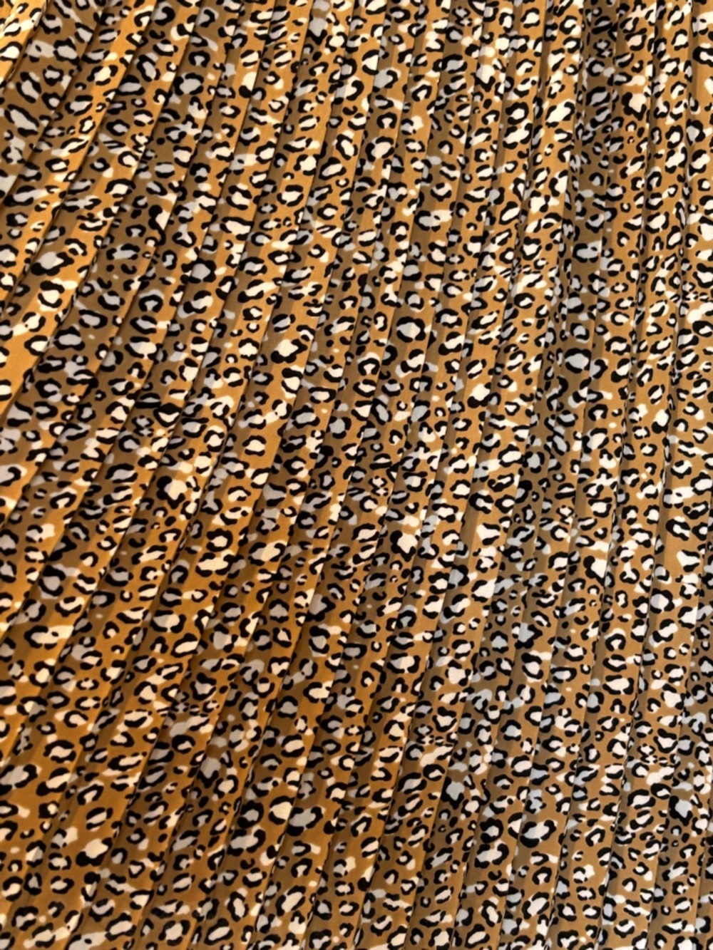 J. Crew Women’s Tan Animal Leopard-Print Pleated Midi Skirt Size 0 - Picture 2 of 7